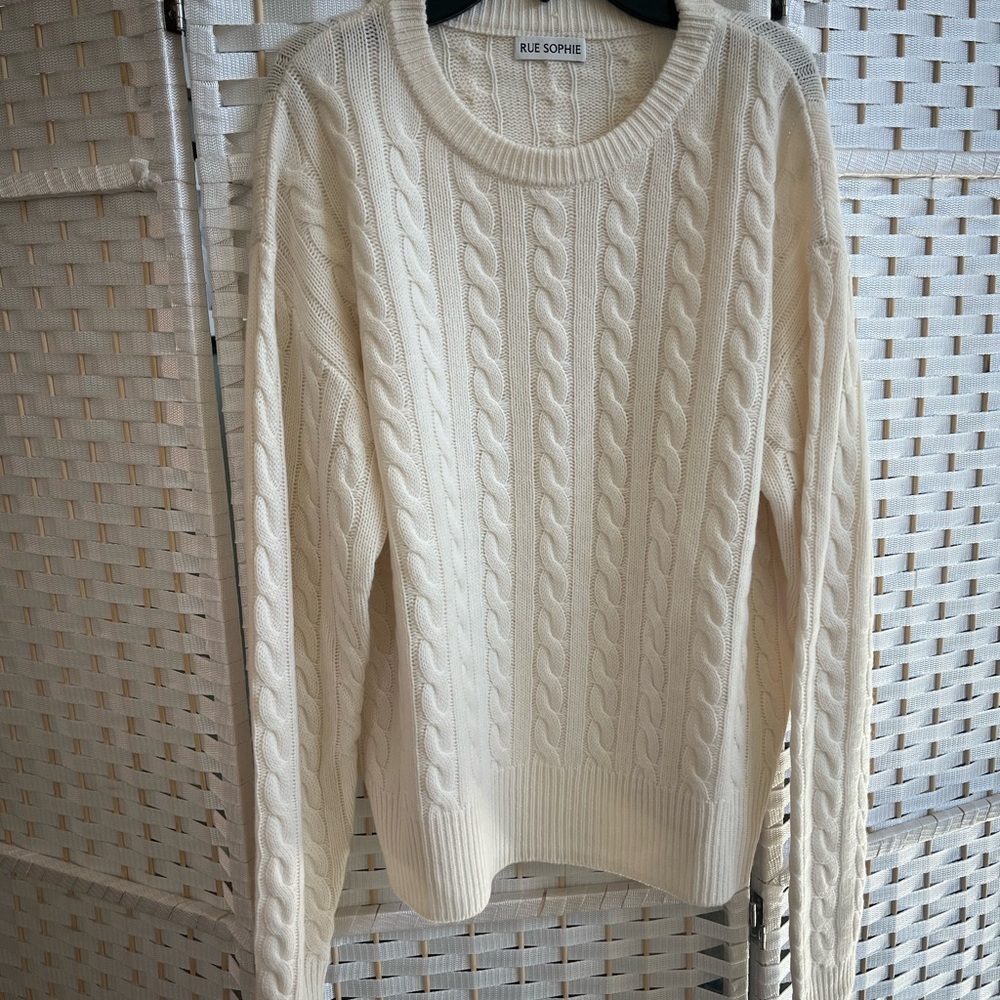 Cream crew neck sweater